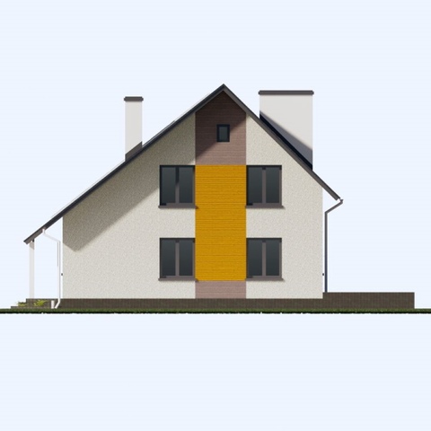 проекты коттеджа правый фасад