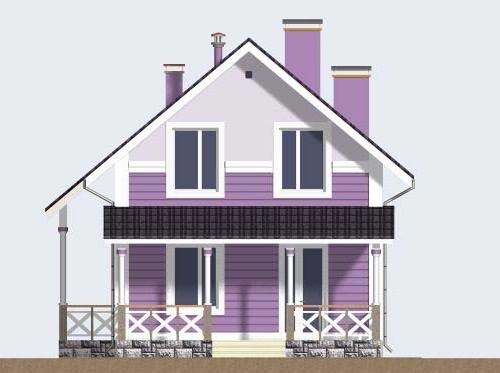 проекты коттеджа правый фасад