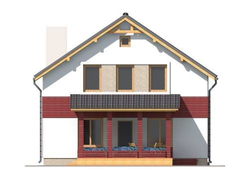 будинок проект, Буча, задній фасад