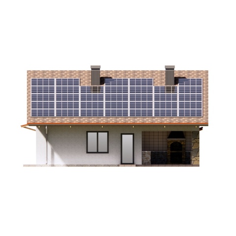 головний фасад будинку 110 м2 Господарча споруда