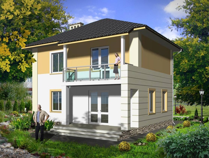 House plan Hazelnut 118 sq.m Rear facade
