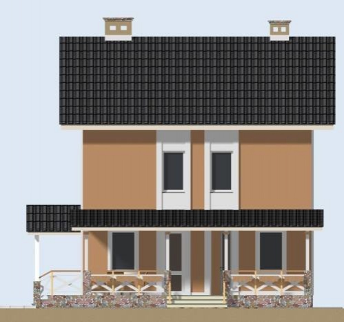 будинок проект, Ласточка, задній фасад