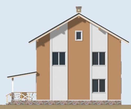 будинок проект, Ласточка, лівий фасад