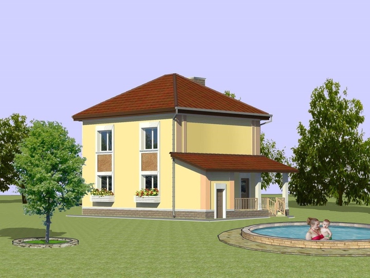 Two-storey house projects. House design with a second floor till 150 m 