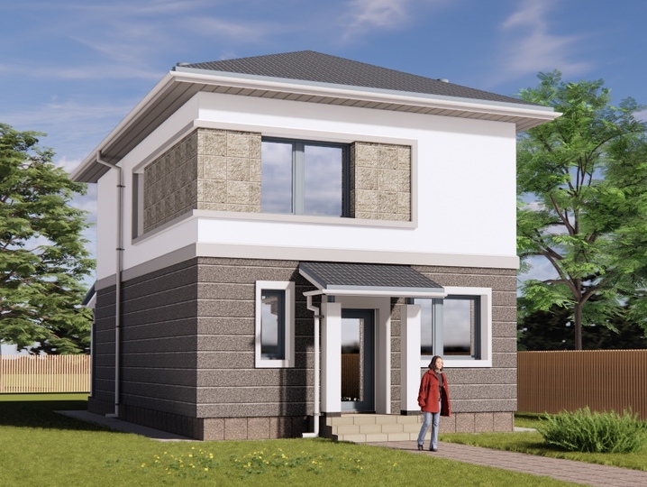 projekt domu 118m2 Marta 2 Główna fasada