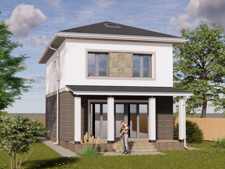 projekt domu 118m2 Marta 2 Tylna fasada