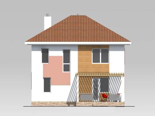 будинок проект, Барвинок 2, задній фасад 