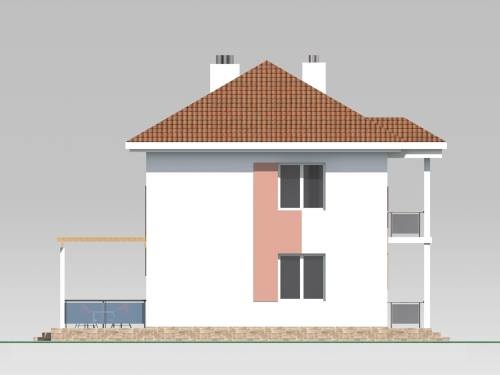 будинок проект, Барвинок 2, лівий фасад 