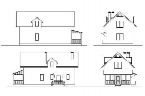 Приклад фасадів будинку 119 м2 Щигол