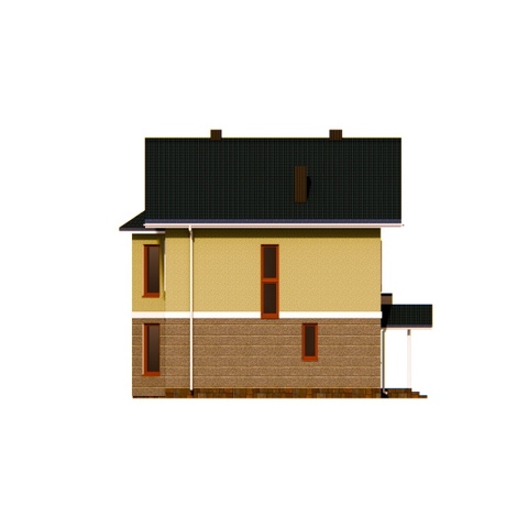 проект будинку, Ласточка 14, правий фасад