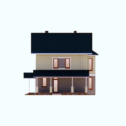 проект будинку, Ласточка 14, лівий фасад