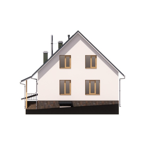 Фасад будинку 120 м2 Паша 6