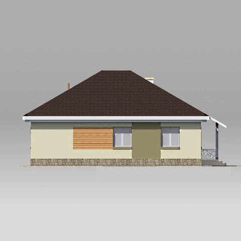 будинок проект, Соля, задній фасад  