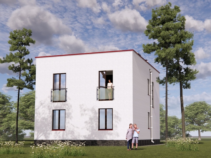 Stock home design of 122 sqm house - Hrizantema 9 Rear facade