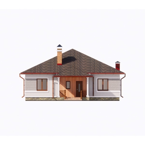 проект одноповерхового будинку головний фасад