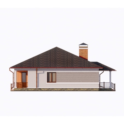 проект одноповерхового будинку східний фасад