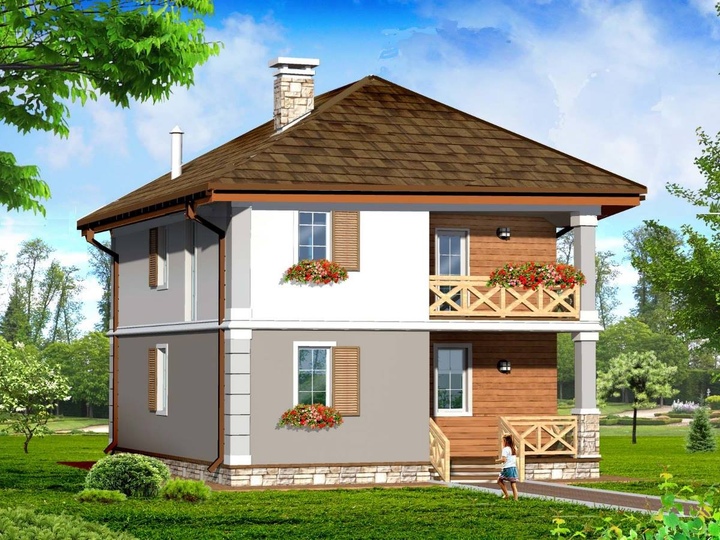 Gotowy projekt budynku - Hrizantema 5 Główna fasada