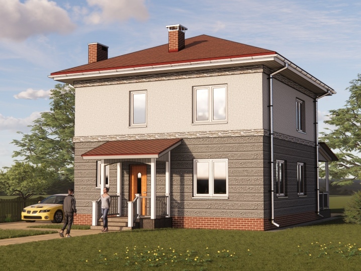 projekt domu 123 m2 Jaskółka 12 Główna fasada