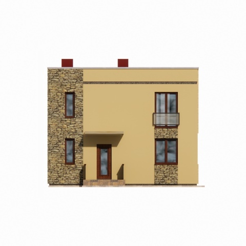 будинок проект, Вова 3, головний фасад