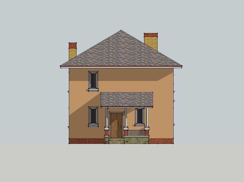 будинок проект, Тіса 2, головний фасад 