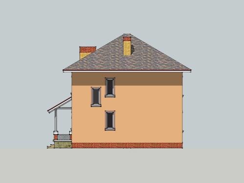 будинок проект, Тіса 2, лівий фасад 