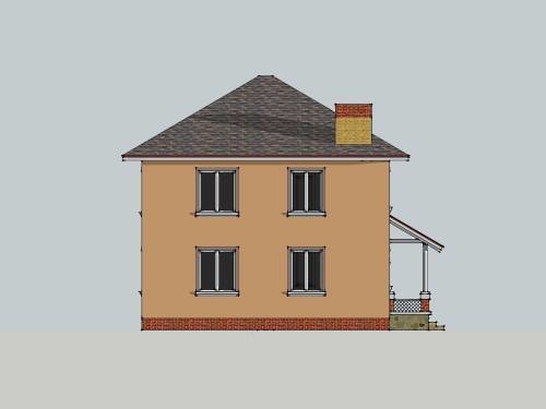 будинок проект, Тіса 2, правий фасад 