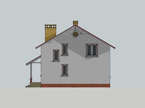 будинок проект, Тіса, лівий фасад 