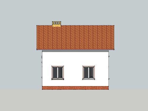 будинок проект, Тіса, задній фасад 