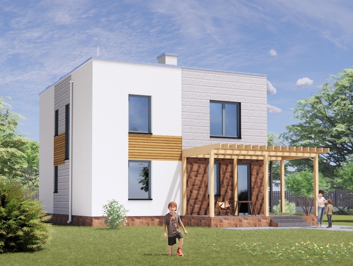 projekt domu Jaskółka 16 Tylna fasada