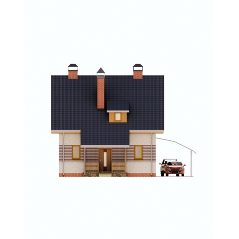 будинок проект, Паша 3, головний фасад