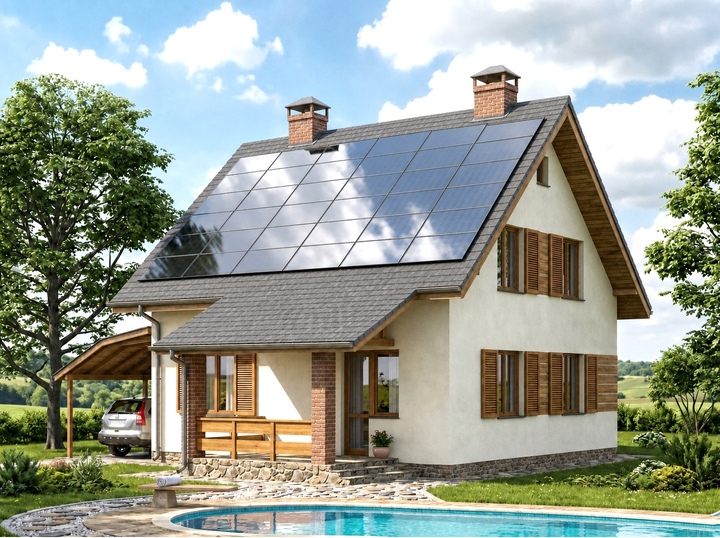 Проект полутораэтажного дома «Паша 3» 133,4 м² Задний фасад