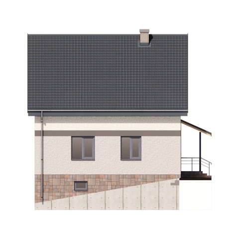 Вигляд фасадів будинку 136 м2 Паша 7