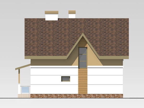 проект мансардного будинку 136 м2 Золочів західний фасад