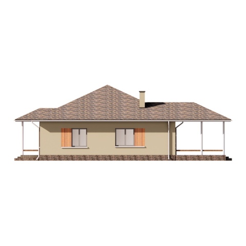 Фасад будинку 137 м2 Мандарин 5