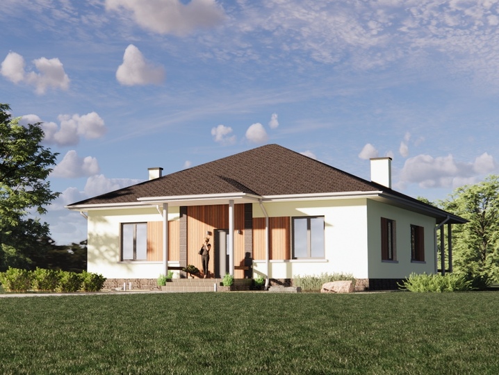projekt domu 137 m2 Mandarin 5 Główna fasada