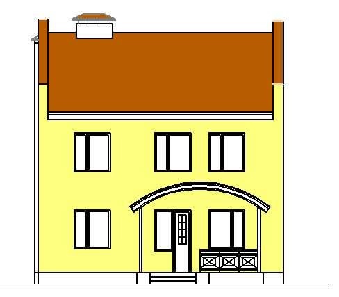Projekt dwupiętrowego domu - Miha Tylna fasada