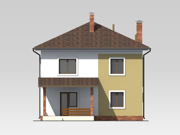 проект будинку Ластівка 11 задній фасад 