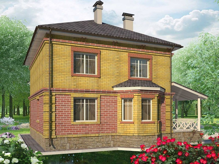 stock house plans - Rosa 3 141 sq.m Rear facade