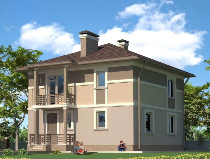 House design - Square 4  Main facade