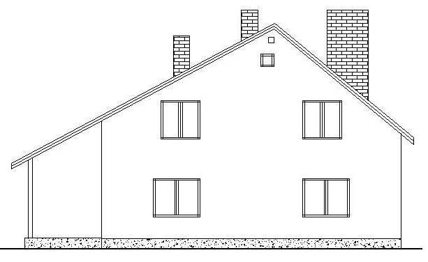Stock home plan - Rainbow Rear facade