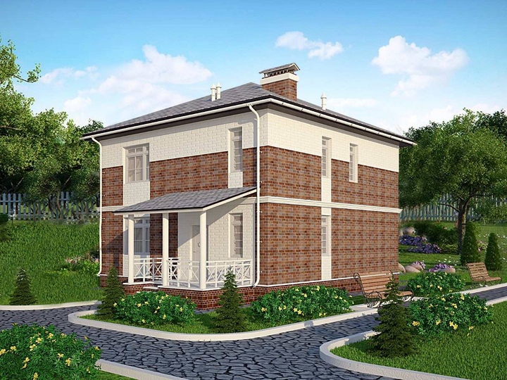 Projekt dwupiętrowego domu Viola 4 146 m2 Główna fasada