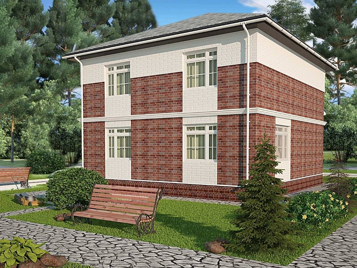 Projekt dwupiętrowego domu Viola 4 146 m2 Tylna fasada