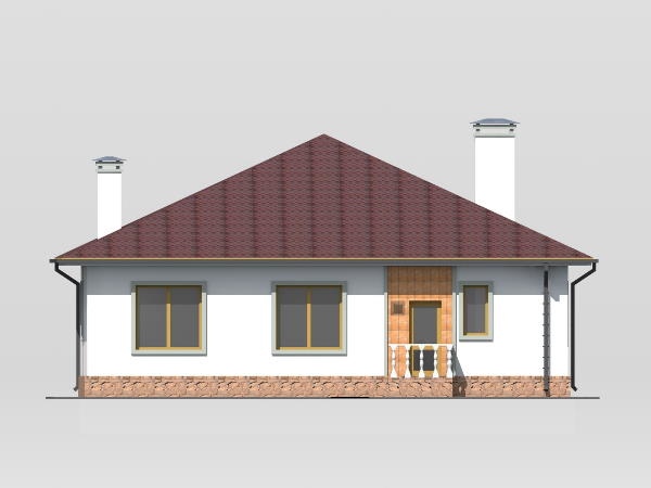 проект будинку одноповерхового Мандарин 4 східний фасад