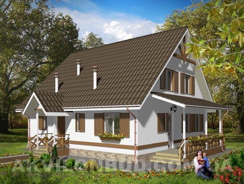 project of the house of 152 m2 Larissa 2 Main facade