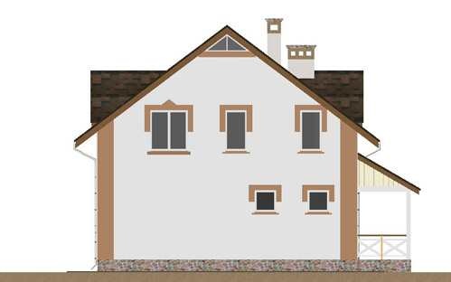 будинок проект, Баксид, правий фасад