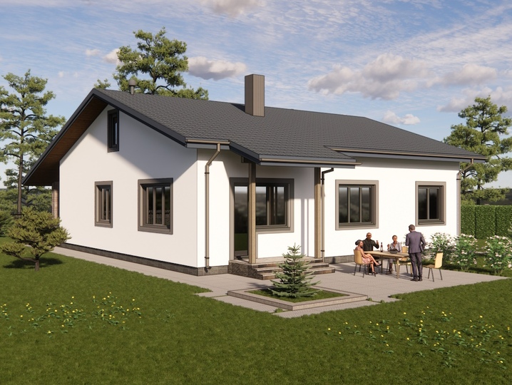 house project 155 m2 Gerda 5 Rear facade