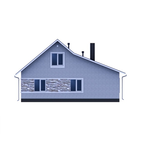 будинок проект, Борисполь, задній фасад 