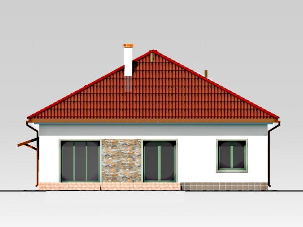 будинок проект, Герда 3, задній фасад