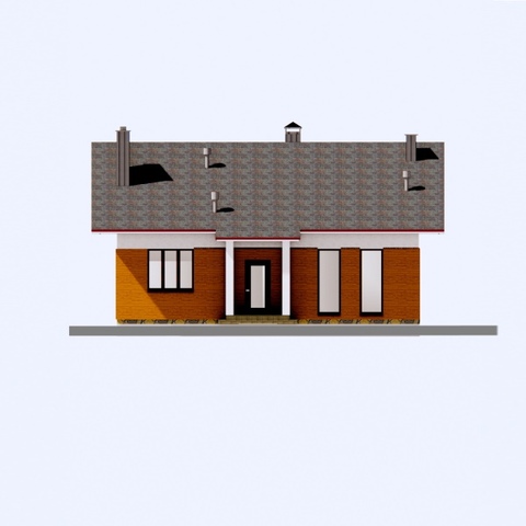 будинок проект, Іванковичи, головний фасад