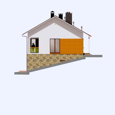 будинок проект, Іванковичи, лівий фасад